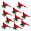 Décorations de sapin Cardinal rouge avec branches de pin (10 pièces) 1