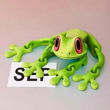 Grenouille magnétique imprimée en 3D avec effet lumineux et sautant réaliste