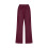 Women's Linen Blend Capri Pants with Pockets, Wine, M 5