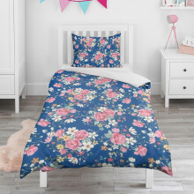 Parure de lit simple Blue Pioneer Flower