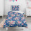 Parure de lit simple Blue Pioneer Flower 1