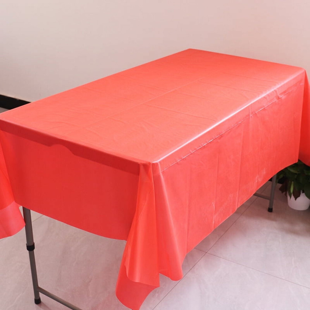 Plastic Disposable Solid Color Tablecloth Rectangle