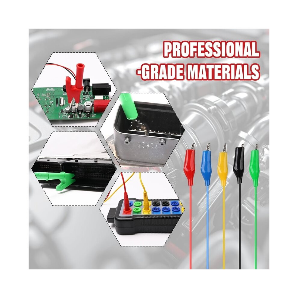 30Pcs Back Probe Kit,Multimeter Back Probe Pins With Test Leads And Banana Plug To Copper Alligator Clips,For Car Repair 6031190584005