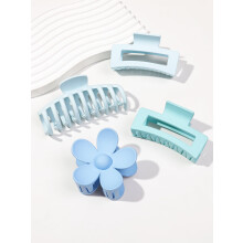 4Pcs Pink Colors Hair Claw Clips Accessories with Multi-Styles, Flower Claw Clips for Thick Hair, Hair Clips For Women Non Slip