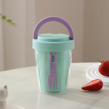 Coupe à fruits avec fourchette, boîte de pique-nique portable et étanche verte