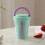 Obstbecher mit Gabel, tragbare, auslaufsichere Picknickbox, Grün 1