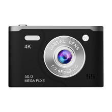 Fekete digitális kamera1080P HD, 48MP, 8x zoom, CCD