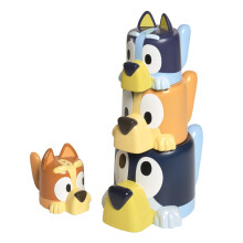 Toomies Bluey's Family Pourers with Designs Featuring Chilli, Bandit, Bingo, and Bluey - Nesting, S