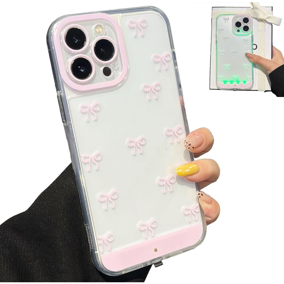Led Bowknot Phone Case For Iphone 11Â17, Clear With 971050554051