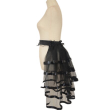 Halloween-bustle-nederdel med blondetylunderskørt 105 cm