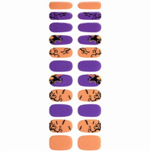 Halloween nail stickers semi-cured gel wraps for women