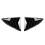 Rear Car Window Shutter Cover for  Model Y Juniper Louver Side Vent Trim Triangle Accessorie Bright Black 1