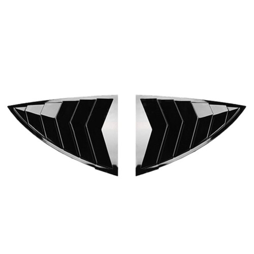 Rear Car Window Shutter Cover for  Model Y Juniper Louver Side Vent Trim Triangle Accessorie Bright Black
