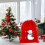 Red Christmas flannel drawstring bags 8x6 inch 6