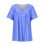 Plus Size Sequin Top for Women Deep V Half Sleeve 4