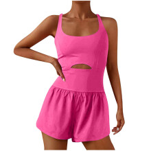 Women's moisture-wicking running romper M