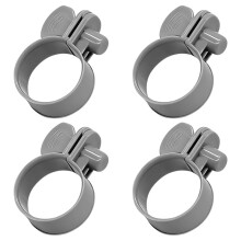 4 Pack Adjustable Plastic Hose Clamps for Pool and Garden Tubing