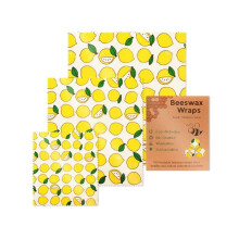 Envoltorios de cera de abeja orgánicos reutilizables (paquete de 3)
