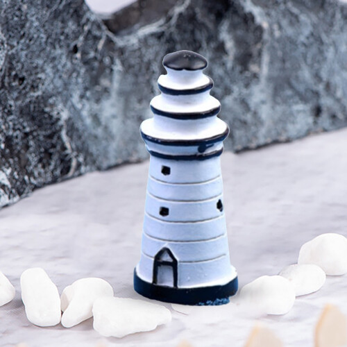 Iron Lighthouse LED-bordlampe med nautisk tema, 1-pak
