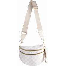 Dámska kockovaná nylonová crossbody kabelka1 kus