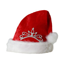 Couronne de Noël rose en peluche pour adultes