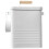 White Metal Storage Bucket with Iron Scoop 1 Pack 1