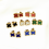 18K Gold Plated Clover Stud Earrings Green 7