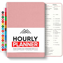 Agenda diária com planejamento por hora, formato A4, com intervalos de 30 minutos.