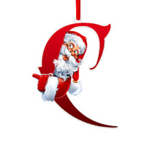 Enfeite de letras para pendurar na árvore de Natal (26 letras)