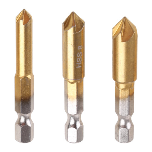 Senkbohrer-Set HSS 5-Nut 90 3-teilig