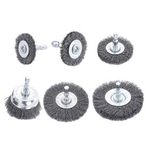 Set di spazzole metalliche per trapano, 6 pezzi, gambo esagonale da 1/4 di pollice