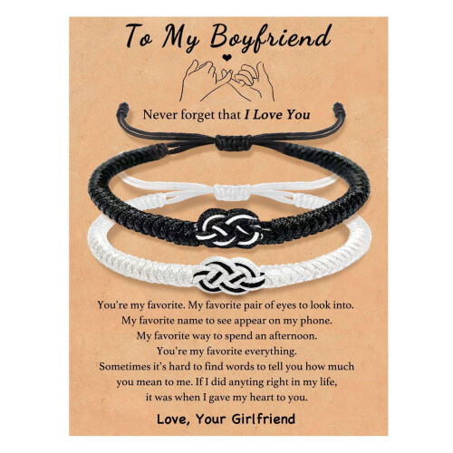 Unity Knot Flätat Justerbart Armband Set 2 st
