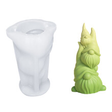 Silikon Gnome Ljusform Orange Rosa Liten Hjärthatt