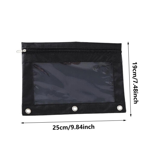 Oxford Pencil Case with Zipper 2-Pack Large 3-Hole 2