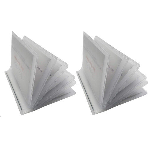 Insertos para cartera, tarjetero transparente con imágenes, tríptico, 6 páginas