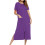 Women's Winter Warm Robe with Pockets Purple L 1