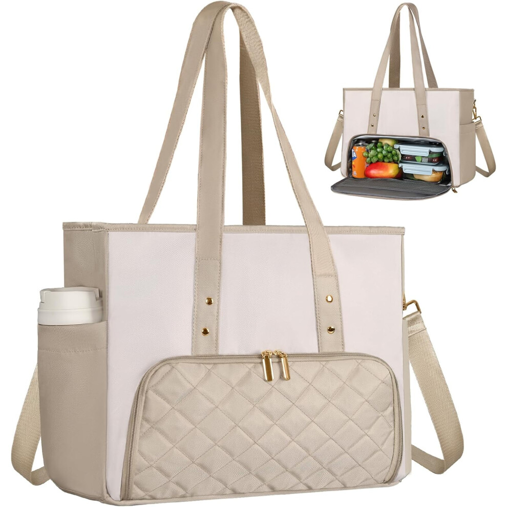 Lunch Tote Bag For Women With Insulated Compartment And Cup 937196900336