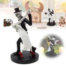 Set de decor de Halloween cu figurine schelete pentru mire și mireasă