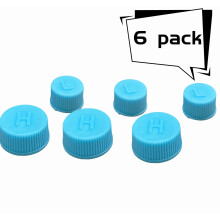 Tappi per valvole del climatizzatore auto (10 pezzi), kit di riparazione per climatizzatore R134a a tenuta stagna, tappi di ricambio per alta/bassa