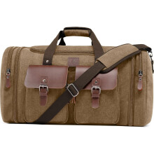 Canvas-Reisetasche für Herren, 60 Liter erweiterbar