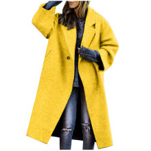 Damen-Peacoat aus Wollmischung, einreihig, Midi
