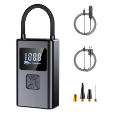 Portable Tire Inflator with LCD Display and 4000mAh Battery