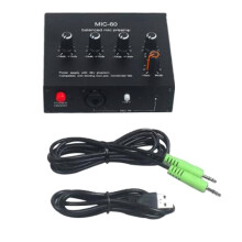 1set Balanced Microphone Preamplifier, Portable Aluminum-Cased Microphone Amplifier, Enhances the Sound Quality
