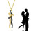 Couple Necklace Hugging Figure 2-Piece Durable Gift Set 4