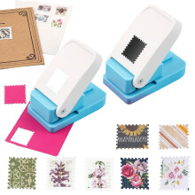 4Pcs Stamp Punch Set: Square, Star, Rectangular—Compatible with Paper Crafting, Scrapbooking, DIY Cards & Arts