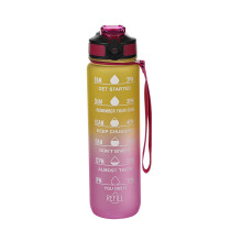 Waterfles met rietje, 950 ml (32 oz), Time-Marker, brede opening, sport