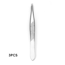 Pincet voor vrouwen, antislip, voor een stevige beet, precisie, 3 stuks