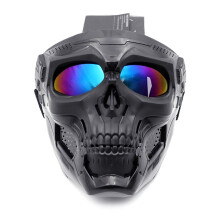 Gogle motocyklowe terenowe z maską w kształcie czaszki