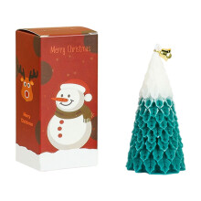 Velas navideñas verde militar con aromaterapia (paquete de 3)