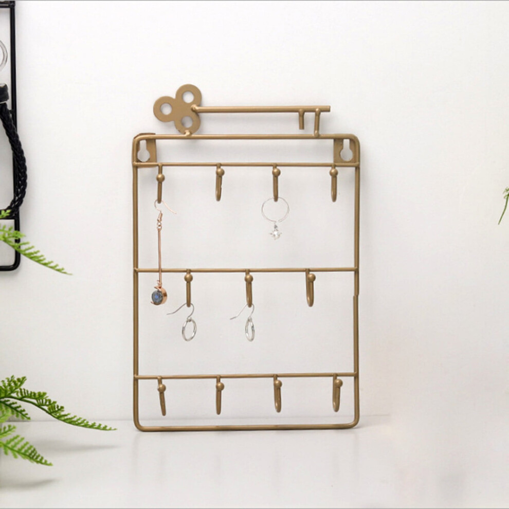 Wrought Iron Key Rack Gold Finish 975221109118